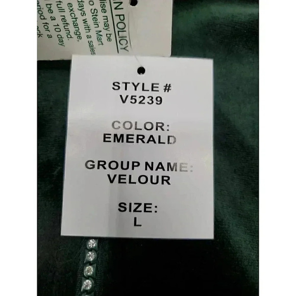 Peck & Peck Relaxed Emerald Green Velour Sweatshirt Women's Size Large NWT - Picture 5 of 10